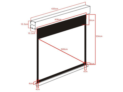 Multibrackets M 4:3 Motorized Projection Screen 400x300, 200"