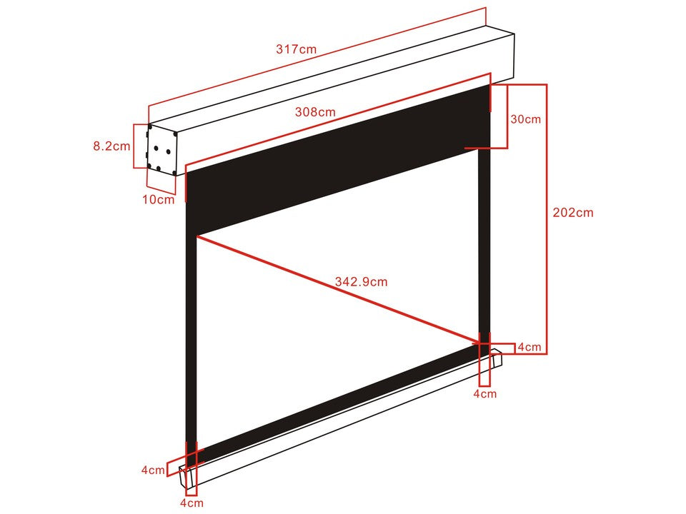 Multibrackets M 16:9 Motorized Projection Screen 300x168, 135"