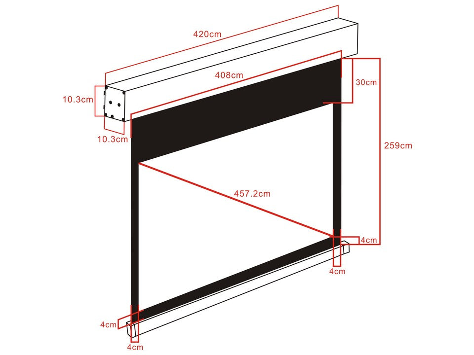 Multibrackets M 16:9 Motorized Projection Screen 400x225, 180"