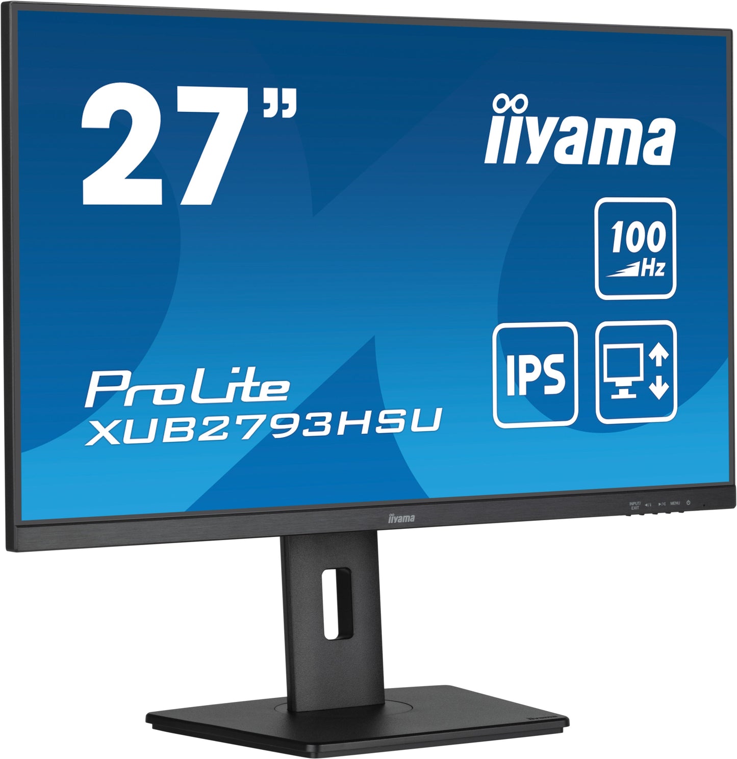 iiyama ProLite XUB2793HSU-B6 27” IPS technology panel with height adjustable stand and 100Hz refresh rate