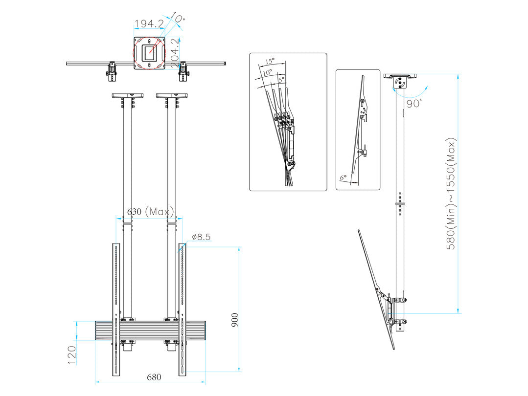 Multibrackets M Ceiling Mount Pro MBC1UPSD