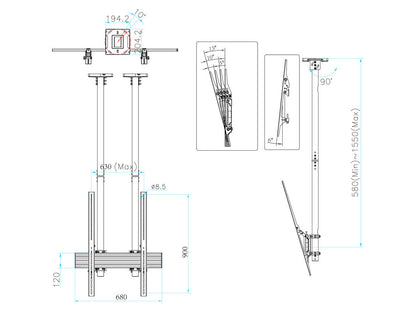 Multibrackets M Ceiling Mount Pro MBC1UPSD