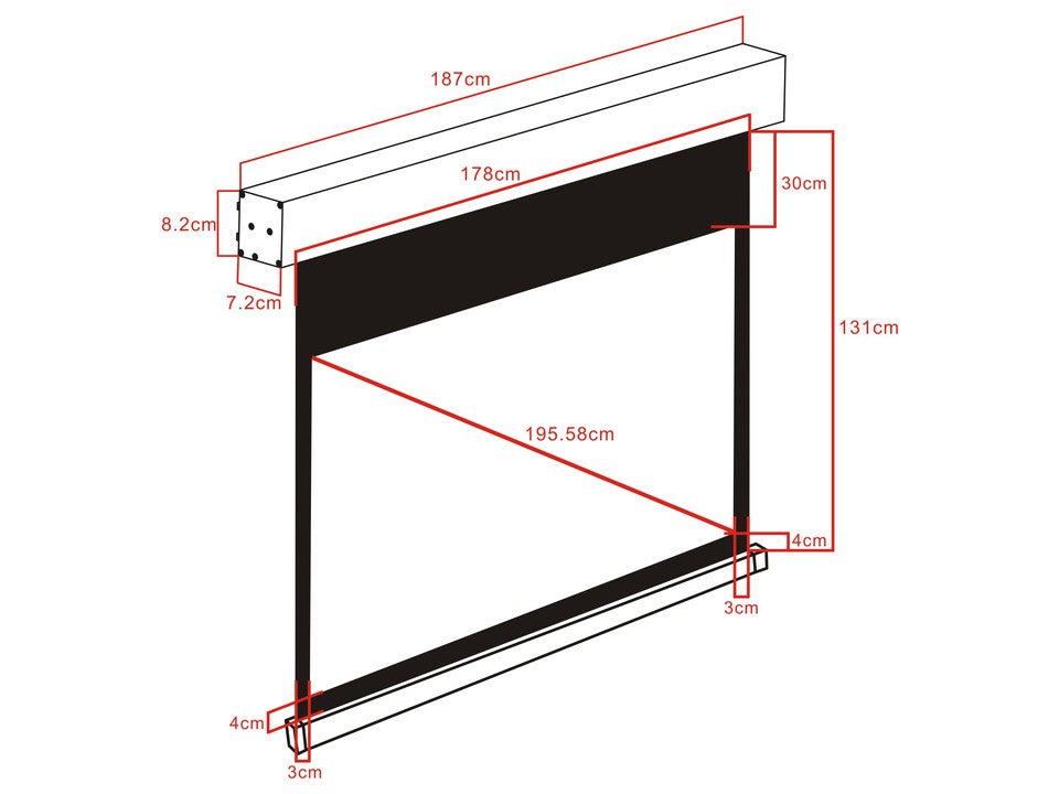 Multibrackets M 16:9 Motorized Projection Screen 172x97, 77"