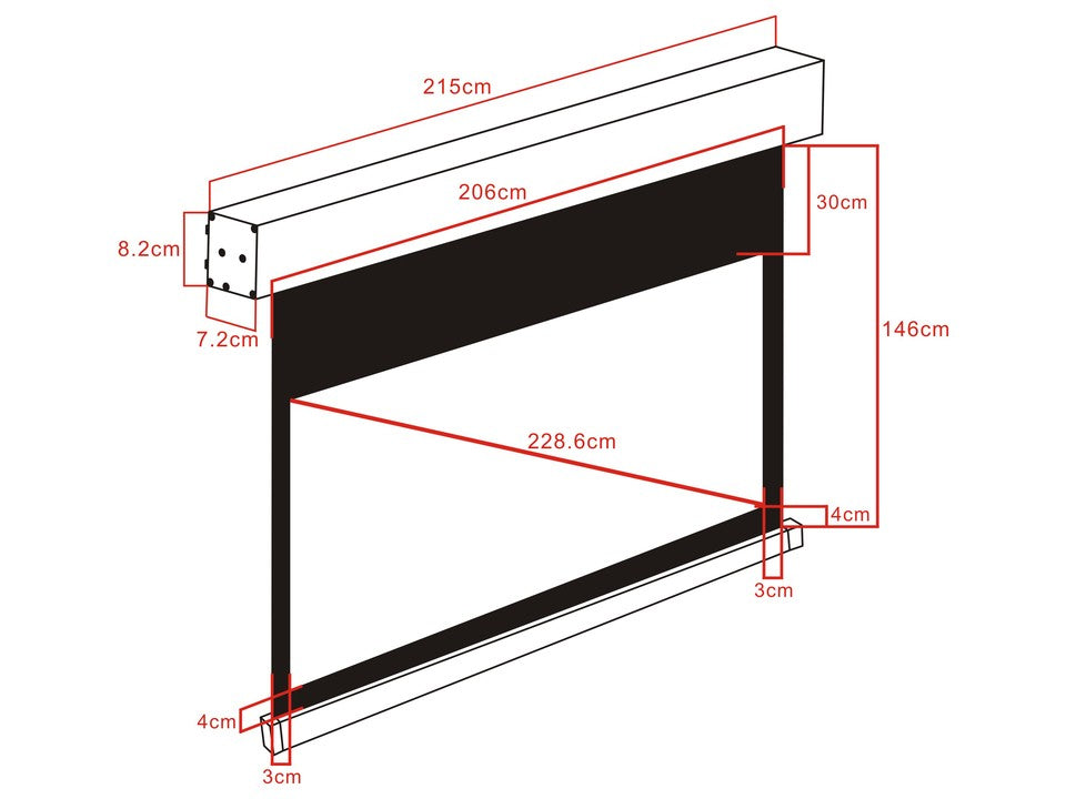 Multibrackets M 16:9 Motorized Projection Screen 200x112, 90"