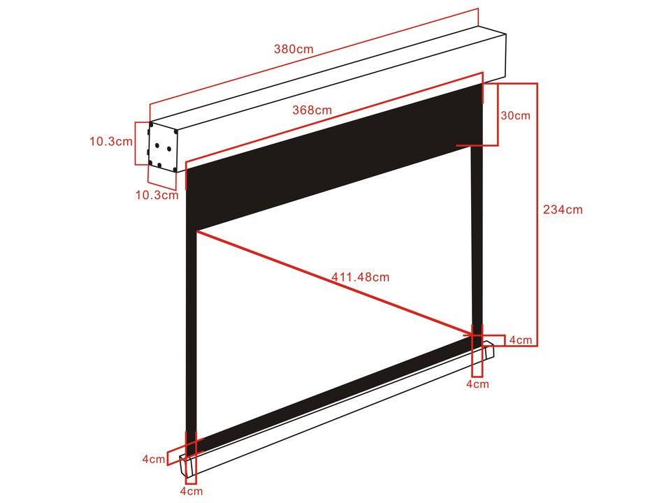 Multibrackets M 16:9 Motorized Projection Screen 360x200, 162"