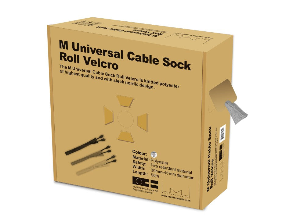 Multibrackets M Cable Sock Roll Velcro Silver 50m-L