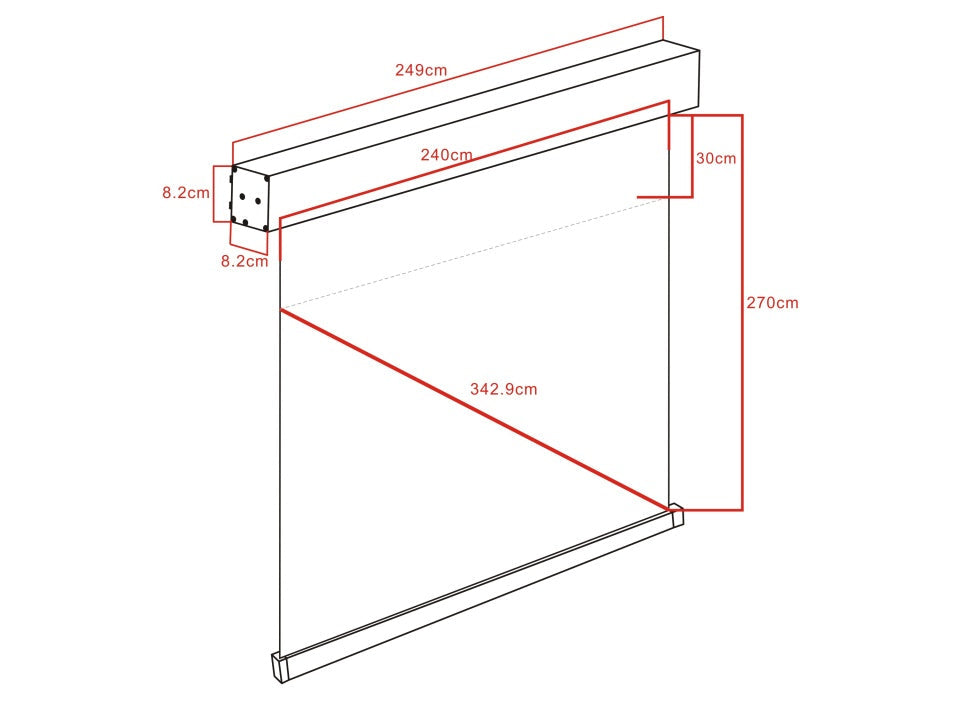 Multibrackets M 1:1 Manual Projection Screen 240x240, 135" White Edition