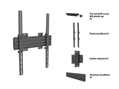 Multibrackets M Wallmount Pro MBW1UP 400x600 Fixed Black