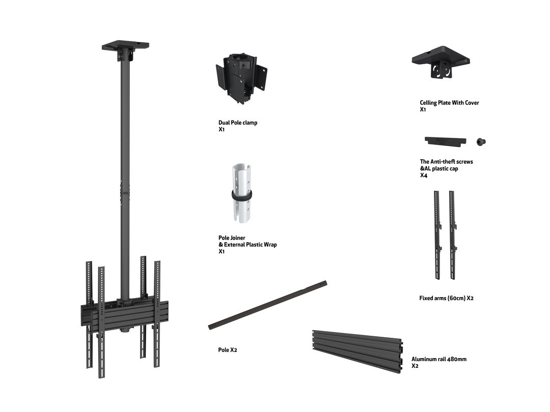 Multibrackets M Ceiling Mount Pro MBC1UX2P 400x600