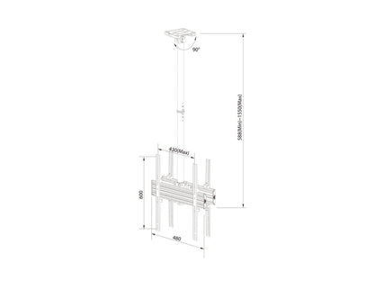 Multibrackets M Ceiling Mount Pro MBC1UX2P 400x600