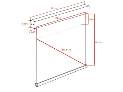 Multibrackets M 1:1 Manual Projection Screen 172x172, 96" White Edition