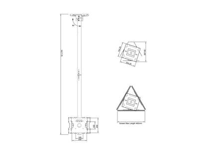 Multibrackets M Ceiling Mount Pro Triple 32BDL-4050D