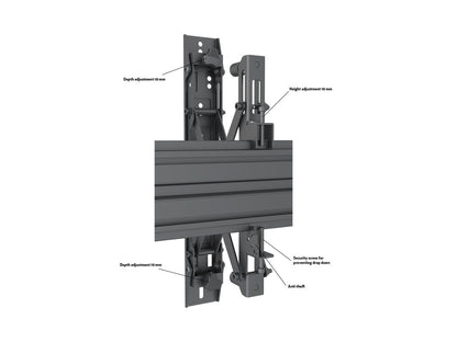 Multibrackets M Wallmount Pro MBW3x3U Push In Pop Out Black