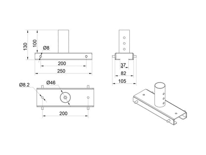 Multibrackets M Ceiling Extension Pro - OM55N-D/OM46N-D