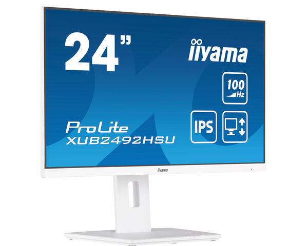 iiyama ProLite XUB2492HSU-W6 24" IPS 100Hz Full HD Display with HAS in White