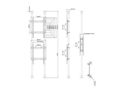 Multibrackets M Floor to Ceiling Mount Pro MBFC2P2UPHD