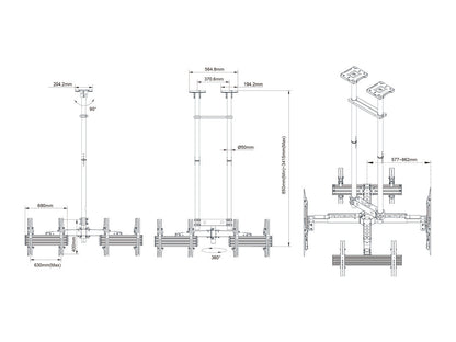 Multibrackets M Ceiling Mount Pro MBC4UHD