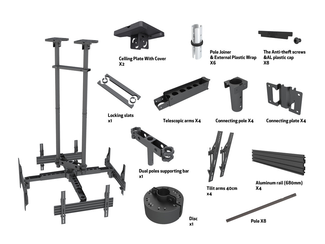 Multibrackets M Ceiling Mount Pro MBC4UHD