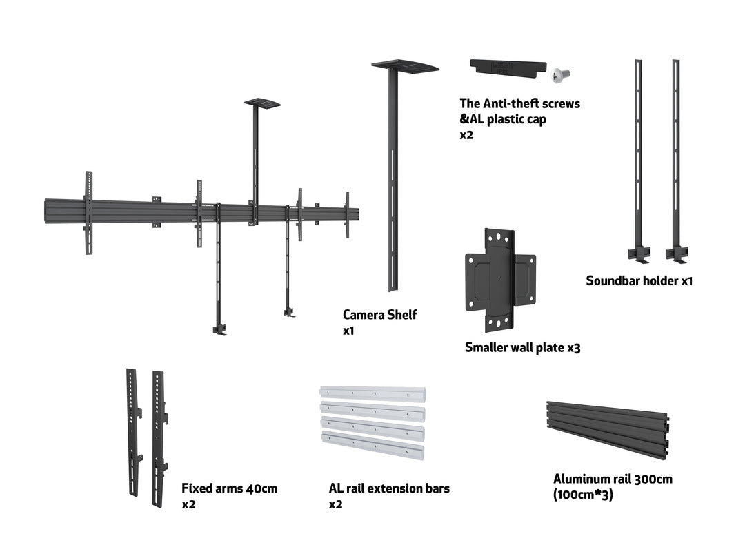 Multibrackets M Pro Series - Side by Side with brackets 90"