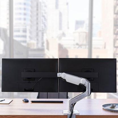 Humanscale M8.1 Silver, White Desktop Monitor Arm