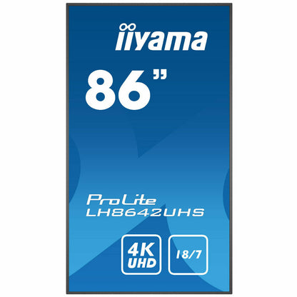 iiyama ProLite LH8642UHS-B3 86" IPS 4K LFD 18/7 with Android 8.0 and iiyama N-sign integrated Signage Platform