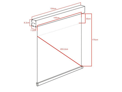 Multibrackets M 1:1 Motorized Projection Screen 145x145, 80" White Edition