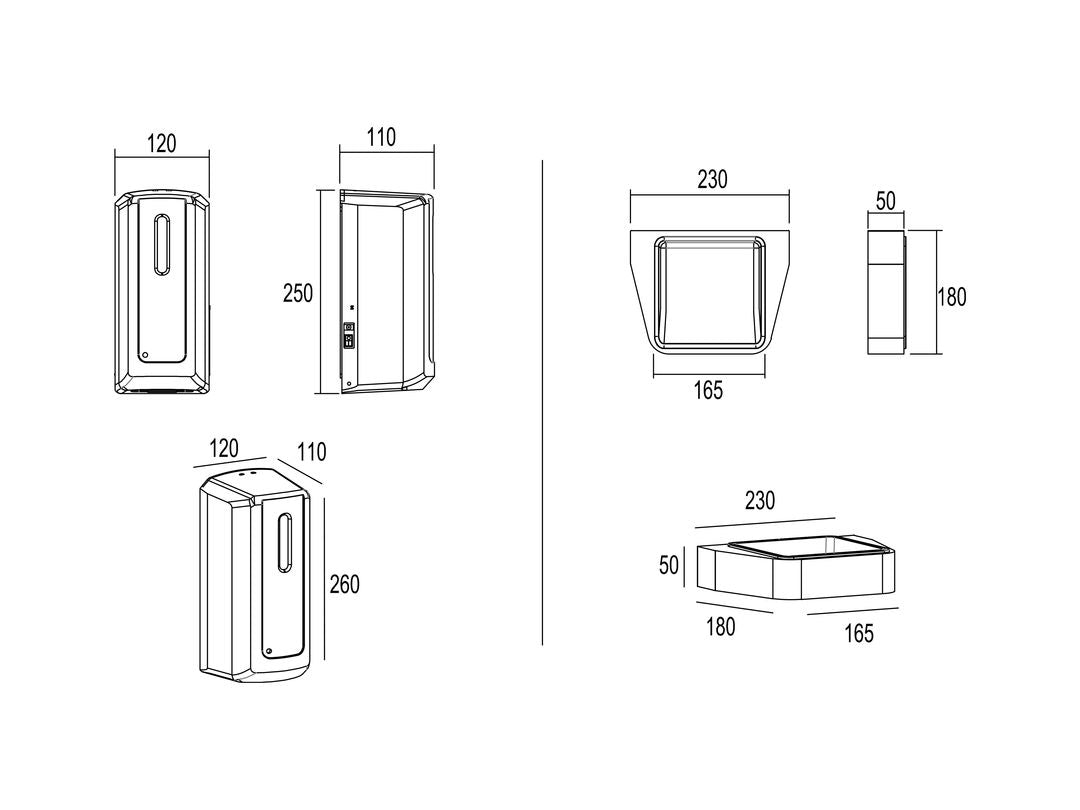 Multibrackets M Automatic Hand Sanitizer Wall