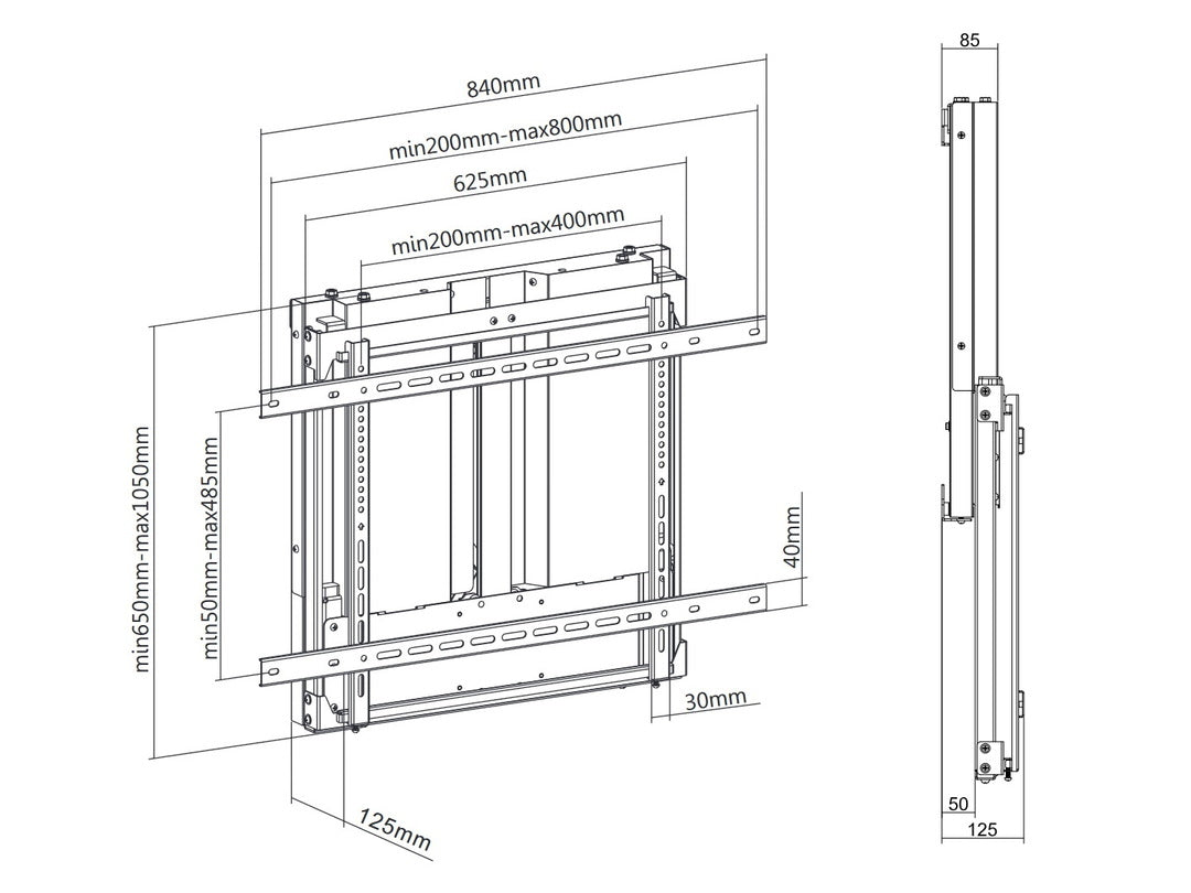 Multibrackets M Counterbalanced Wallmount HD 23-40kg