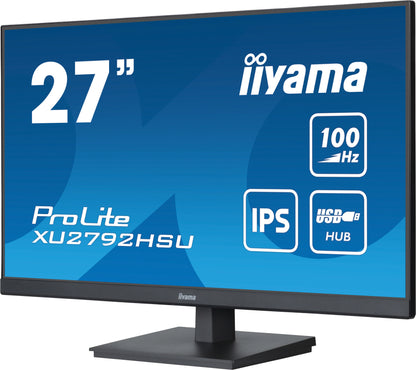 iiyama ProLite XU2792HSU-B6 27" IPS technology panel with USB hub and 100Hz refresh rate