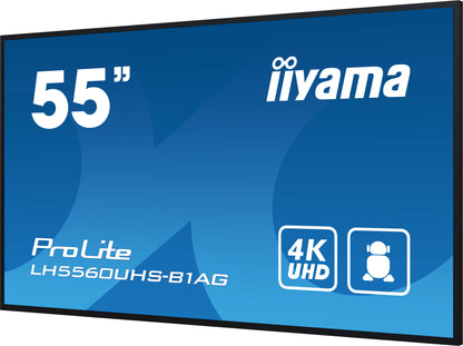 iiyama ProLite LH5560UHS-B1AG 55" 4K UHD LED IPS Display with WiFi and Android OS