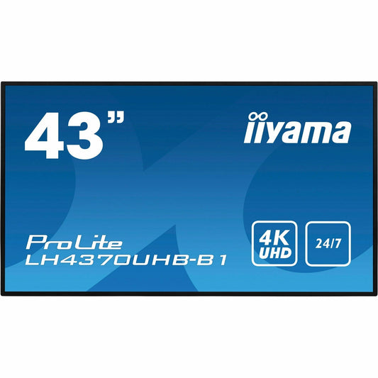 iiyama ProLite LH4370UHB-B1 43” Large Format Display with 24/7, 4K UHD, Android 9.0 and 700cd/m² High Brightness