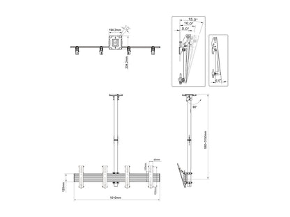 Multibrackets M Ceiling Mount Pro MBC2X1U, VESA 200