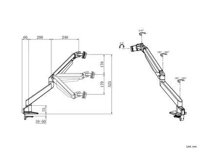 Multibrackets M VESA Gas Lift Arm iMac Silver