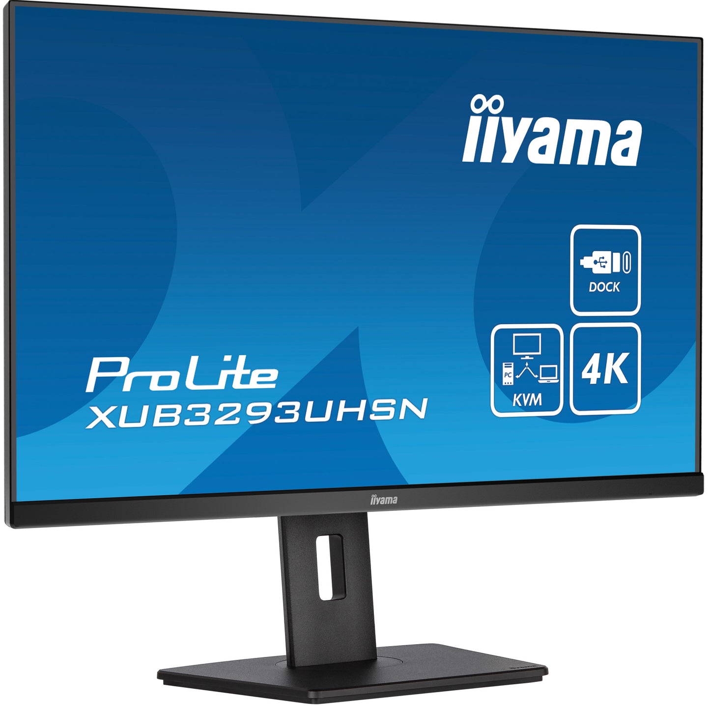 iiyama ProLite XUB3293UHSN-B5 32" 3840 x 2160 pixels 4K UHD IPS Display with USB-C Dock & RJ45 (LAN)