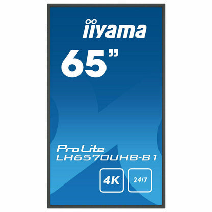 iiyama ProLite LH6570UHB-B1 65" Large Format Display with 24/7, 4K UHD, Android 9.0 and 700cd/m² High Brightness