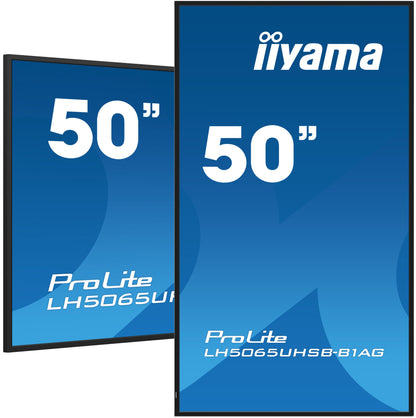 iiyama LH5065UHSB-B1AG Signage Display Digital signage flat panel 125.7 cm (49.5") LCD Wi-Fi 800 cd/m² 4K Ultra HD Black Built-in processor Android 11 24/7