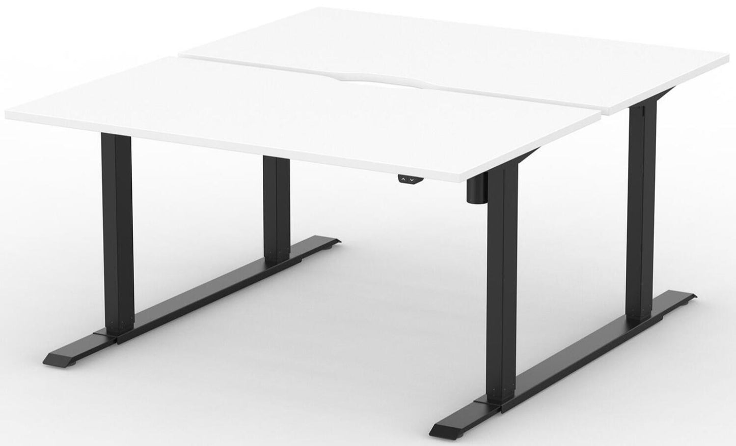 Formetiq B/H1B28S Alto 1 Back-To-Back Height Adjustable Desk with Scoop - (w) 1200 x (d) 800mm