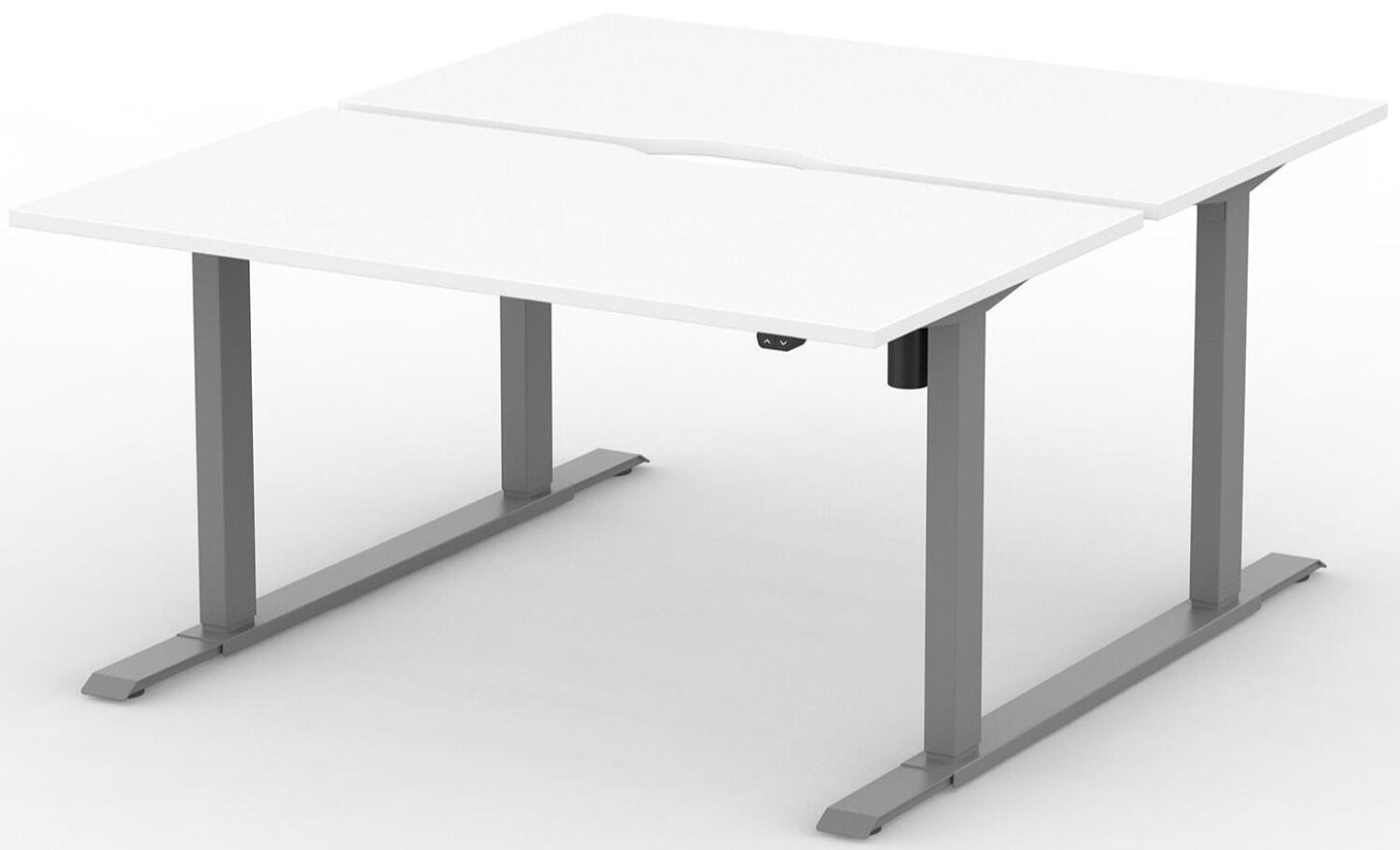 Formetiq B/H1B28S Alto 1 Back-To-Back Height Adjustable Desk with Scoop - (w) 1200 x (d) 800mm