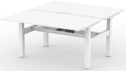 Formetiq B/H2B68S Alto 2 Back-To-Back Height Adjustable Desk with Scoop - (w) 1600 x (d) 800mm