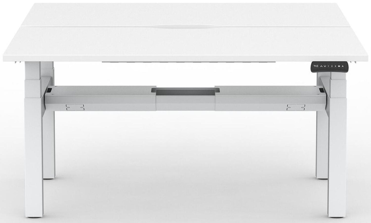 Formetiq B/H2B47S Alto 2 Back-To-Back Height Adjustable Desk with Scoop - (w) 1400 x (d) 700mm