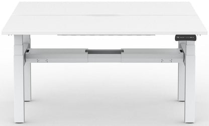 Formetiq B/H2B48S Alto 2 Back-To-Back Height Adjustable Desk with Scoop - (w) 1400 x (d) 800mm