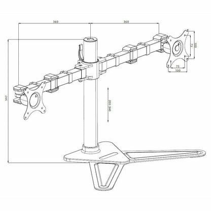 iiyama ProLite DS1002D-B1  Dual Screen Desk Top Stand