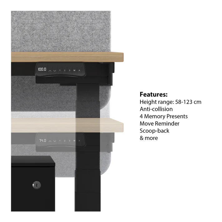 Formetiq HAFS233 Alto 2 Single Height Adjustable Desk Frame