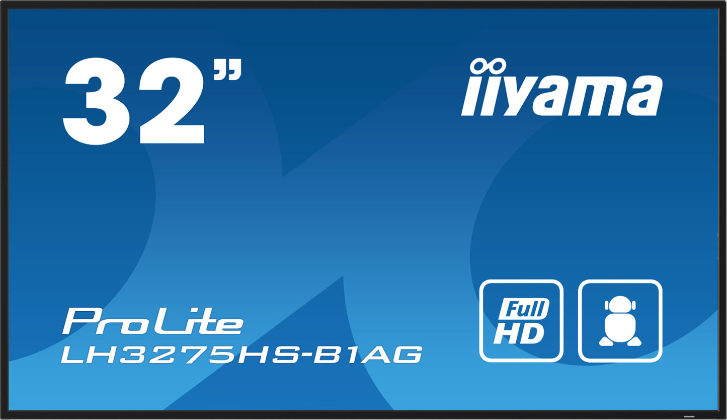 iiyama ProLite LH3275UHS-B1AG 32" 4K UHD 24/7 Display with Android OS, FailOver and Intel SDM slot