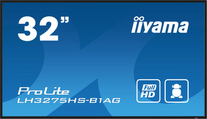 iiyama ProLite LH3275UHS-B1AG 32" 4K UHD 24/7 Display with Android OS, FailOver and Intel SDM slot