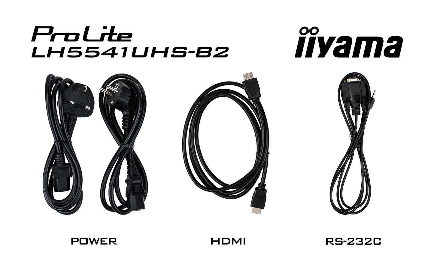 iiyama ProLite LH5541UHS-B2 55" Professional Digital Signage display with 4K UHD resolution and 24/7 operating time