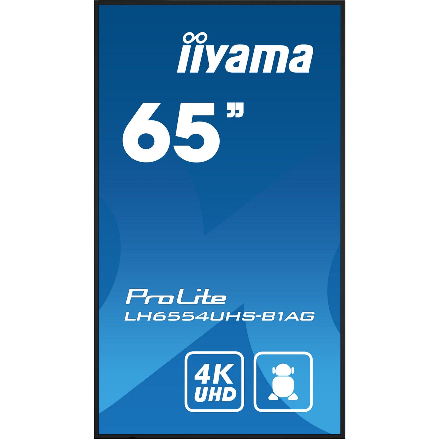 Iiyama ProLite LH6554UHS-B1AG 65" 4K UHD Professional Digital Signage 24/7 display featuring Android OS, FailOver and Intel® SDM slot