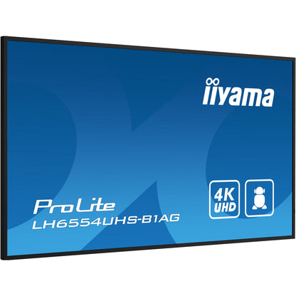 Iiyama ProLite LH6554UHS-B1AG 65" 4K UHD Professional Digital Signage 24/7 display featuring Android OS, FailOver and Intel® SDM slot