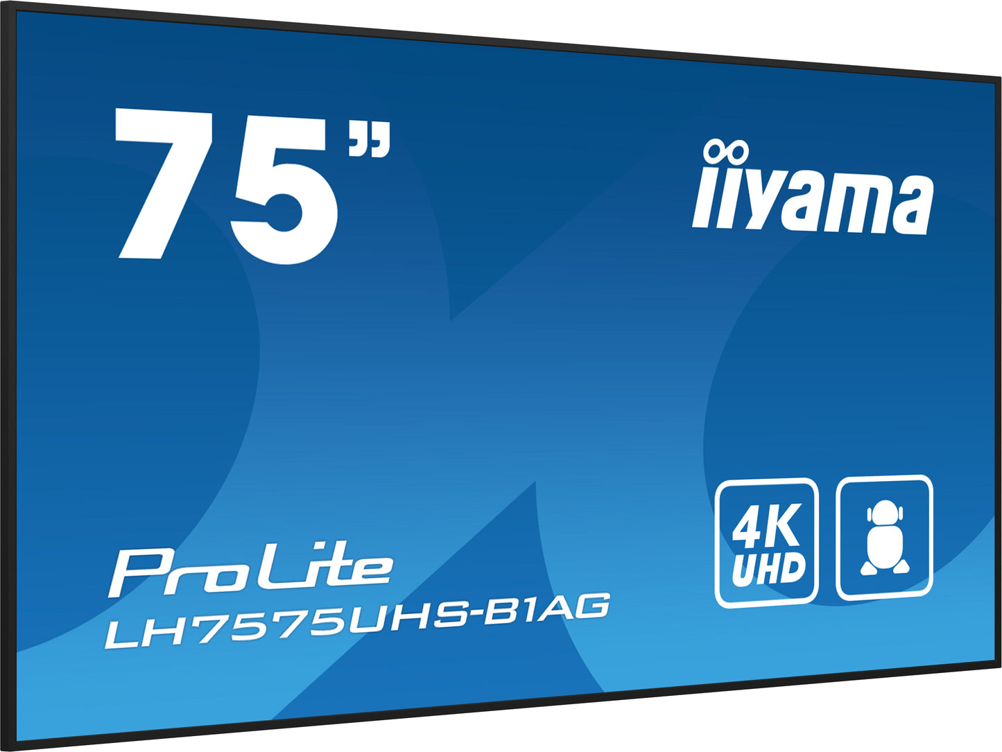 iiyama ProLite LH7575UHS-B1AG 75" 4K UHD 24/7 Display with Android OS, FailOver and Intel SDM slot