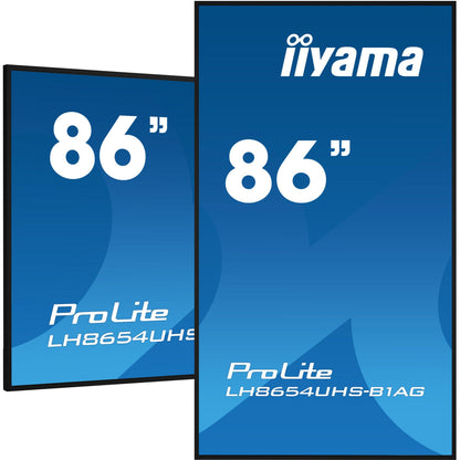 Iiyama PROLITE LH8654UHS-B1AG 86" 4K UHD Professional Digital Signage 24/7 display featuring Android OS, FailOver and Intel® SDM slot